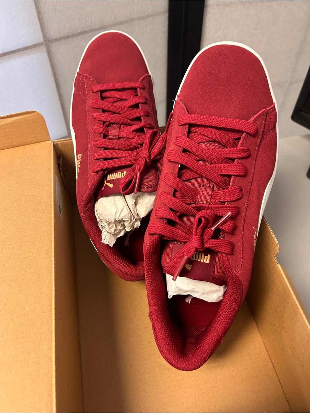 Puma Red and White SoftFoam+ Shoe Box